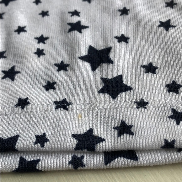 Preemie-yums | White Navy Star Gown & Hat | NB - Picture 6 of 9